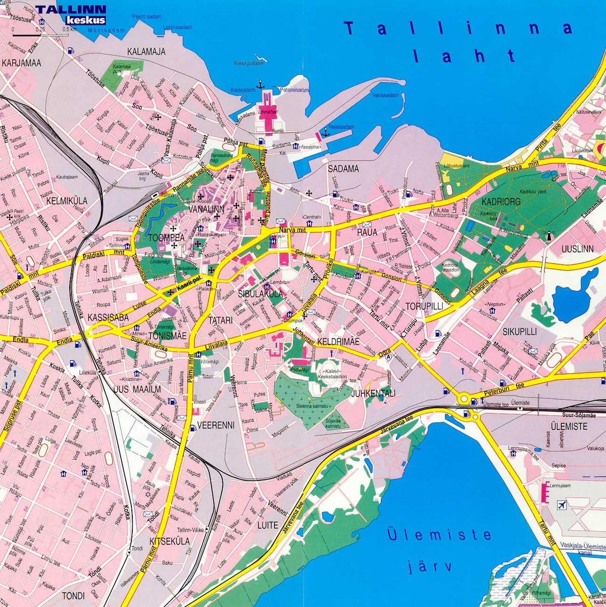 kort af ráðhúsinu í Eistland 